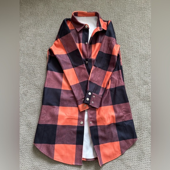 Jackets & Blazers - Women’s Fall Orange Shacket Size Small